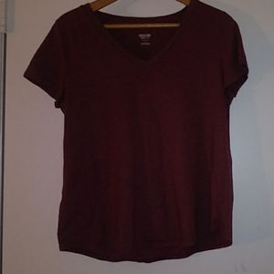 Simple dark red T-shirt